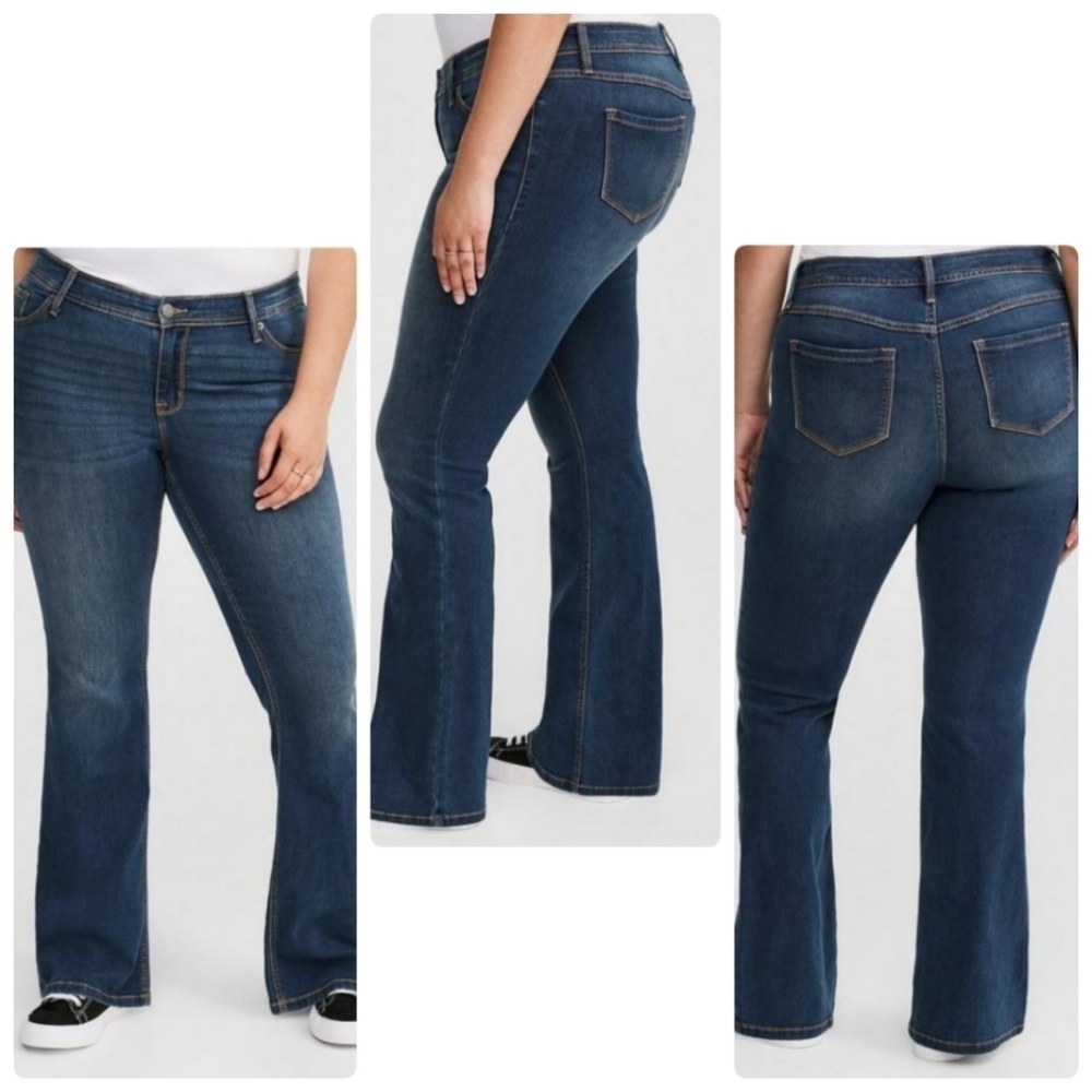 Torrid Luxe Slim 16R Bootcut Flare Mid Rise Jean Stretch Western Cowgirl Staple